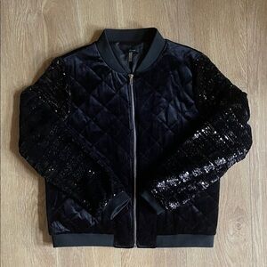 Sequin Bomber Jacket